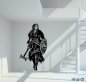 Preview: 46395 Wikinger-Maid mit Schild und Axt Wandtattoo